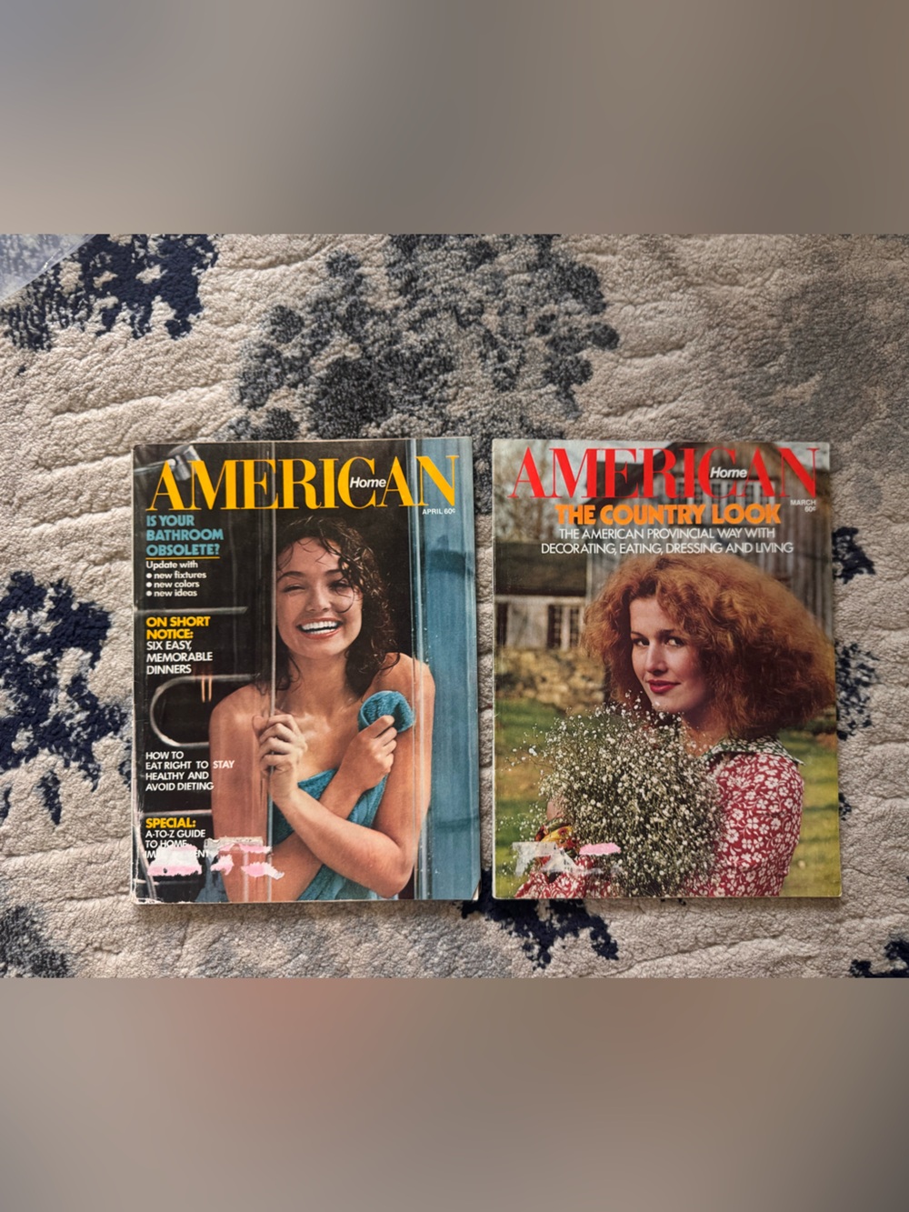 American Home Magazine Lot - Blue & Red Covers
